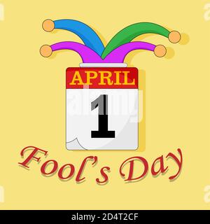 Illustration vector design of April 1 as April Fool's Day. Stock Vector