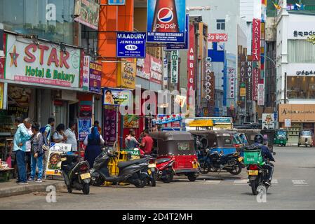 COLOMBO, SRI LANKA - FEBRUARY 23, 2020: On the city streets of modern Colombo Stock Photo