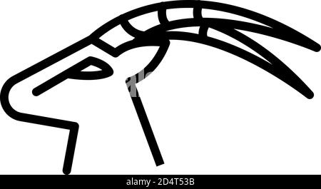 Gazelle icon, outline style Stock Vector