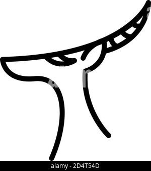 Springbok gazelle icon, outline style Stock Vector
