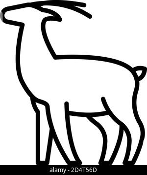 Exotic gazelle icon, outline style Stock Vector
