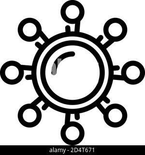 Bulgaricus microorganism icon, outline style Stock Vector