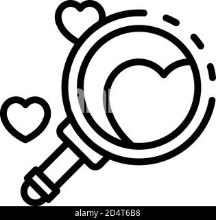 Search like product review icon, outline style Stock Vector