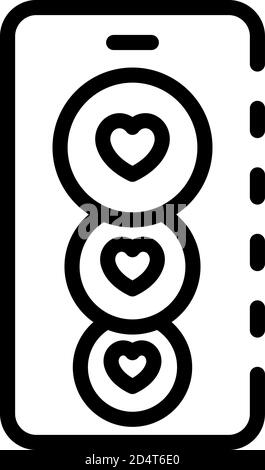 Smartphone product review icon, outline style Stock Vector