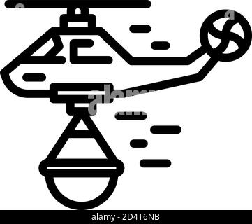 Sea rescue helicopter icon outline vector. Air transport. Coast ...