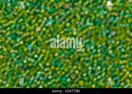 Abstract green glitter soft focus for background or texture. Stock Photo