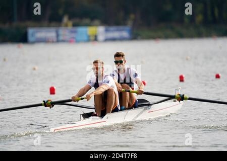 Mens pair. Jaime Canalejo Pazos and Javier Garcia Ordonez of Spain during European Rowing Championships 2020 on October 9, 2020 in Poznan, Poland.  (Photo by SCS/Soenar Chamid/AFLO)(HOLLAND OUT) Stock Photo