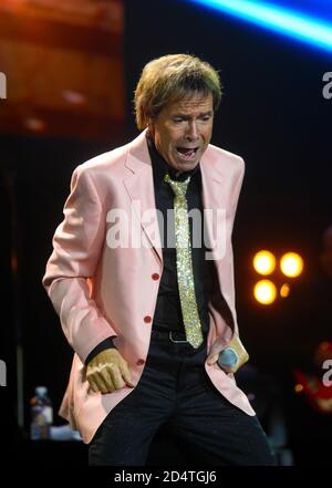 Cliff Richard performing at the 02 Arena with the Shadows 28th Sept 2009 Stock Photo