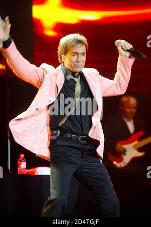 Cliff Richard performing at the 02 Arena with the Shadows 28th Sept 2009 Stock Photo