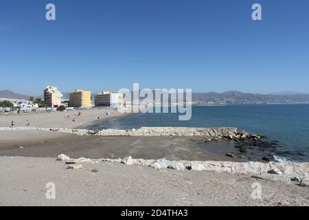 Sacaba beach, West of Málaga, Andalusia, Spain. Stock Photo