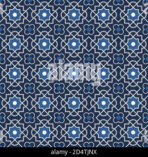 Tangled modern pattern, based on traditional oriental arabic geometric repeat patterns. Seamless vector background. Plain neutral natural colors - eas Stock Vector
