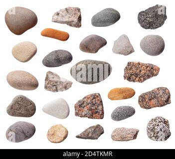 Stones set isolated Stock Photo