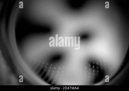 Black abstract blurry background. Black minimalist background. Stock Photo