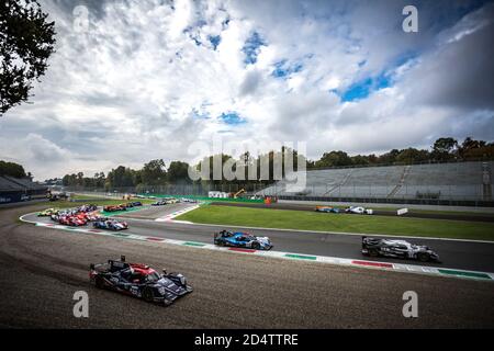 Monza, Italy. 11th October, 2020. Start of the race during the 2020 4 Hours of Monza, 4th round of the 2020 European Le Mans Series, from October 9 to 11, 2020 on the Autodromo Nazionale di Monza, Italy - Photo Thomas Fenetre / DPPI Credit: LM/DPPI/Thomas Fenetre/Alamy Live News Stock Photo