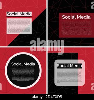 Two Tone Template Best for Social Media and Promotion Stock Vector