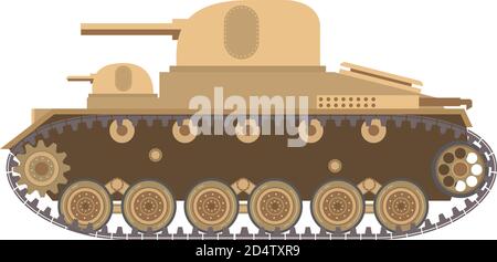 Talloos Scheiden Leger The multitower medium battle tank with the gun and a machine gun Stock  Vector Image & Art - Alamy