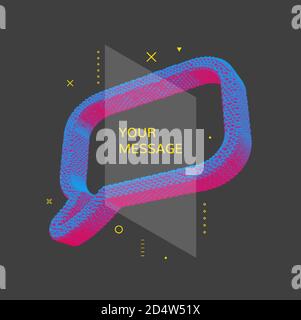 Speech icon. Design element. 3d vector illustration. Stock Vector