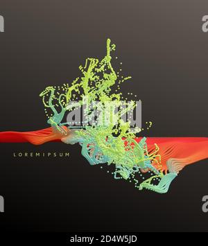 Water splash imitation. Abstract background. 3d vector illustration. Stock Vector