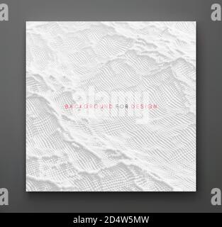 Abstact marble texture. Background with dynamic particles. 3d vector Illustration. Stock Vector