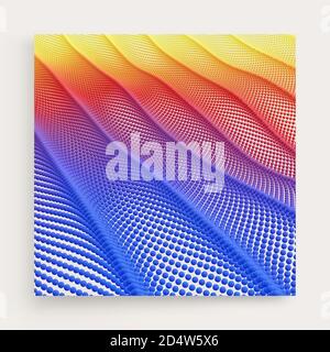 Abstract background with dynamic particles. Texture. 3d vector Illustration. Stock Vector