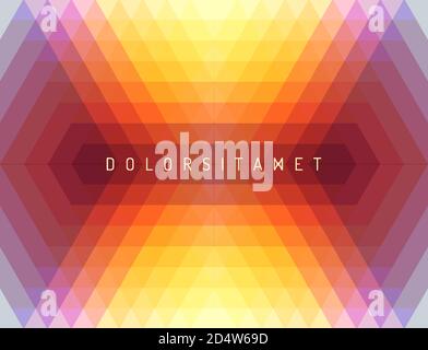 Abstract geometrical background. Polygonal pattern with color triangles. 3d vector illustration for advertising, marketing and presentation. Stock Vector