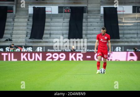 Herning, Denmark. 21st, June 2020. Casper Hojer Nielsen (16) of Aarhus GF seen during the 3F Superliga match between FC Midtjylland and Aarhus GF at MCH Arena in Herning. (Photo credit: Gonzales Photo - Morten Kjaer). Stock Photo