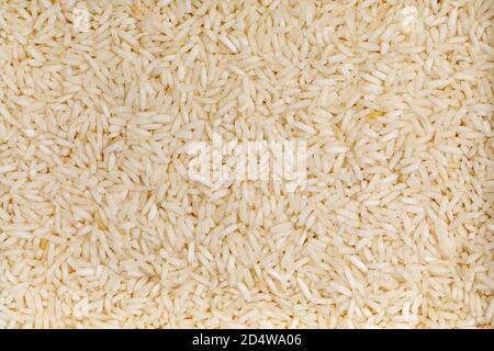 Top view full frame dry  plain white rice Stock Photo