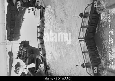 Bentley  Arksey Doncaster floods 1932 Stock Photo