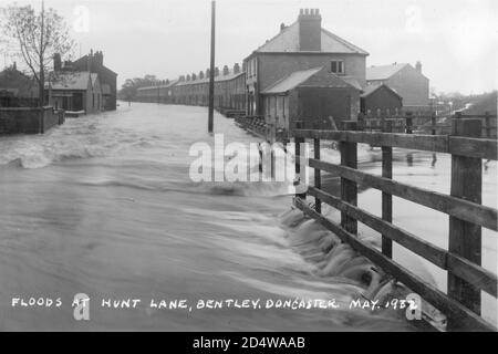 Bentley  Arksey Doncaster floods 1932 Stock Photo