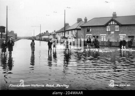 Bentley  Arksey Doncaster floods 1932 Stock Photo