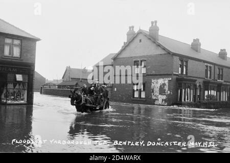 Bentley  Arksey Doncaster floods 1932 Stock Photo