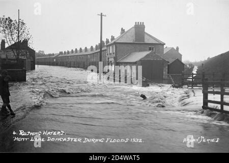 Bentley  Arksey Doncaster floods 1932 Stock Photo