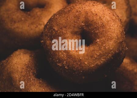 Mini donut Macro close up, selective focus Stock Photo