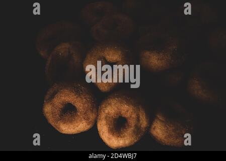 Mini donut Macro close up, selective focus Stock Photo