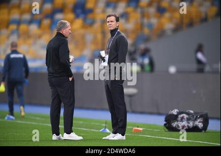 Kiev, Ukraine. 10th Oct, 2020. Before the game: Oliver Bierhoff (Germany/Manager Nationalmannschaft), goalwartcoach Andreas Koepke (Germany)/l. GES/Football/UEFA Nations League: Ukraine - Germany, 10.10.2020 Football/Soccer: UEFA Nations League: Ukraine vs Germany, Kyiv, October 10, 2020 | usage worldwide Credit: dpa/Alamy Live News