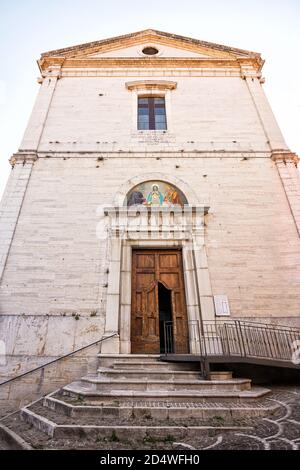 Facade of the Church of San Nicola in Villa Santa Maria in provicia of Chieti (Italy) Stock Photo