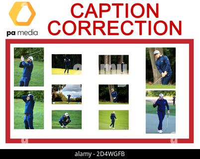 ATTENTION PICTURE EDITORS, CHIEF SUBS AND PICTURE LIBRARIANS: Caption correction for these images transmitted on the PA Wire earlier today slugged GOLF Wentworth. Amending player name to Tyrrell Hatton. Corrected versions have been transmitted on the PA Wire. Stock Photo
