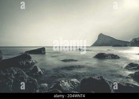 The landscape on the mountains and sea. High quality photo Stock Photo