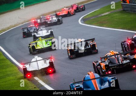 Monza, Italy. 11th October, 2020. start of the race, depart, during the 2020 4 Hours of Monza, 4th round of the 2020 European Le Mans Series, from October 9 to 11, 2020 on the Autodromo Nazionale di Monza, Italy - Photo Germain Hazard / DPPI Credit: LM/DPPI/Germain Hazard/Alamy Live News Stock Photo