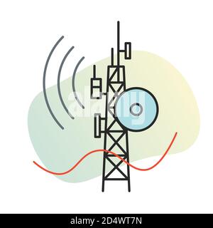 Telecom Tower Infrastructure - Icon  as EPS 10 File Stock Vector