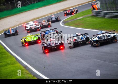 Monza, Italy. 11th October, 2020. start of the race, depart, during the 2020 4 Hours of Monza, 4th round of the 2020 European Le Mans Series, from October 9 to 11, 2020 on the Autodromo Nazionale di Monza, Italy - Photo Germain Hazard / DPPI Credit: LM/DPPI/Germain Hazard/Alamy Live News Stock Photo