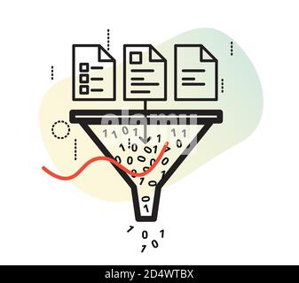 Data Analytics - Data Collection - Icon as EPS 10 File Stock Vector