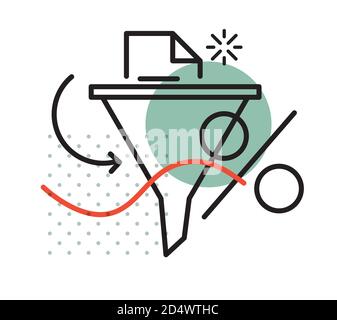 Data Analytics - Data Processing - Icon as EPS 10 File Stock Vector