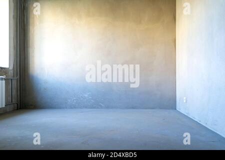 Room interior without decoration in gray colors Stock Photo