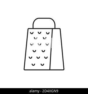 grater icon element of kitchen icon for mobile concept and web apps. Thin line grater icon can be used for web and mobile. Premium icon on white Stock Vector