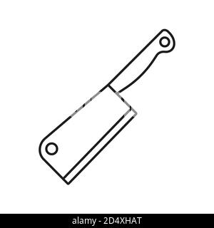 butcher icon element of kitchen icon for mobile concept and web apps. Thin line frying pan icon can be used for web and mobile. Premium icon on white Stock Vector