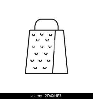 grater icon element of kitchen icon for mobile concept and web apps. Thin line grater icon can be used for web and mobile. Premium icon on white Stock Vector
