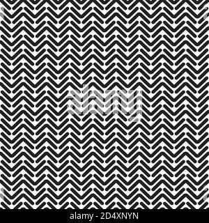Seamless abstract geometric rounded herringbone chevron background. Stock Vector