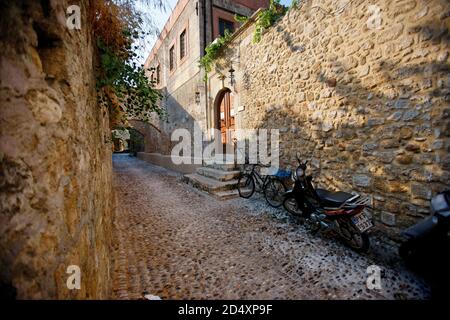 Old Jewish synagogue in Rhodes Island Stock Photo