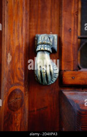 Detail of door in Rhodes Island Stock Photo